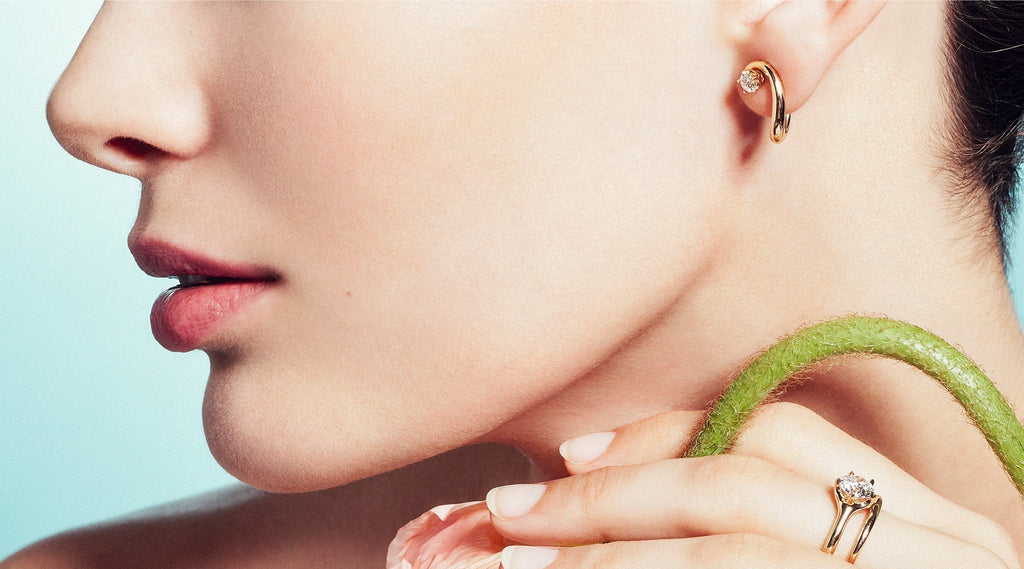 vever boucle d'oreilles or diamant diamant diamants bijoux bijou